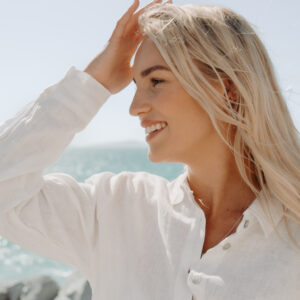 Lisbon Linen Shirt Washed White